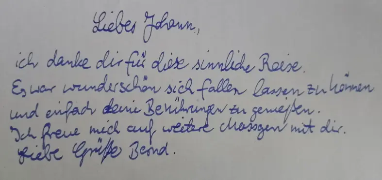 Gästebucheintrag